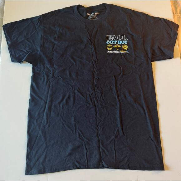 NWOT Fall Out Boy Woke Up On The Wrong Side Of Paradise Black Tee - Picture 1 of 5